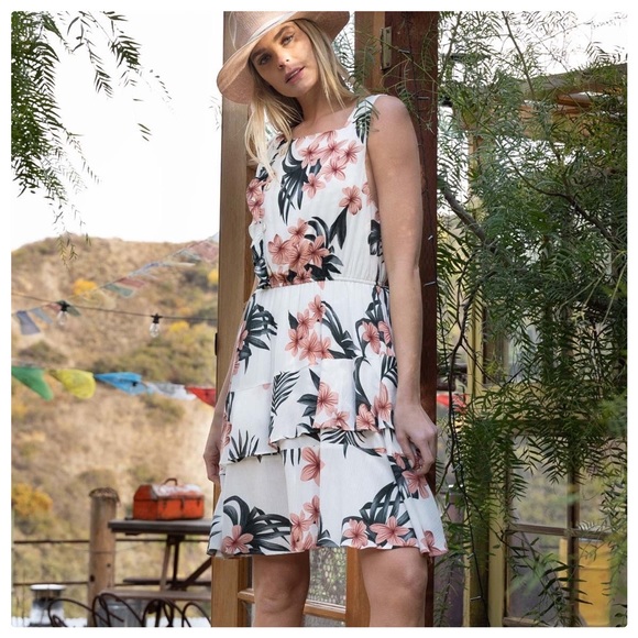*CLEARANCE* POL Wandering the Tropics Midi Dress - Picture 2 of 15